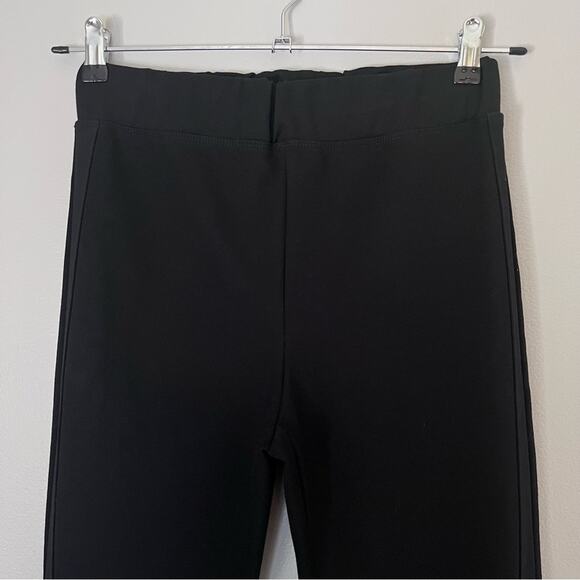 Maeve Anthropologie Ponte Knit High Rise Pull On Flare Pants Full Length Black - Picture 4 of 8